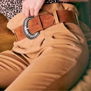 Sezane Austin trousers in Camel, size 4
